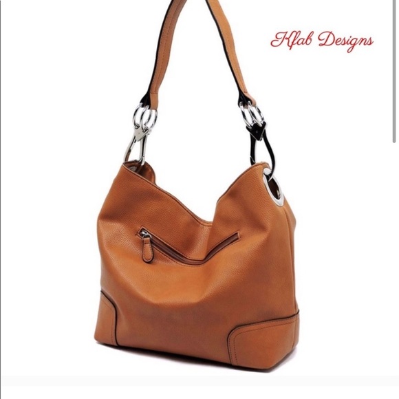 New! Sale 🎉 Brown Large Classic Bucket Vegan Leather Bag Purse - Picture 2 of 6